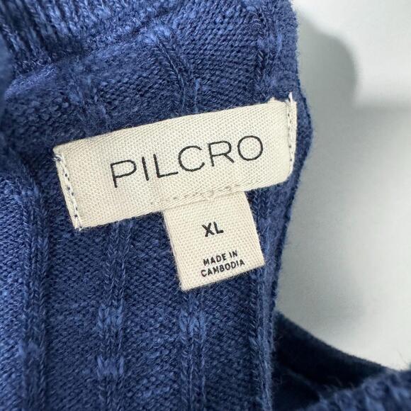 Pilcro Women’s Size XL Navy Blue Ribbed Knit Square Neck Sweater Tank Top New - Picture 4 of 7